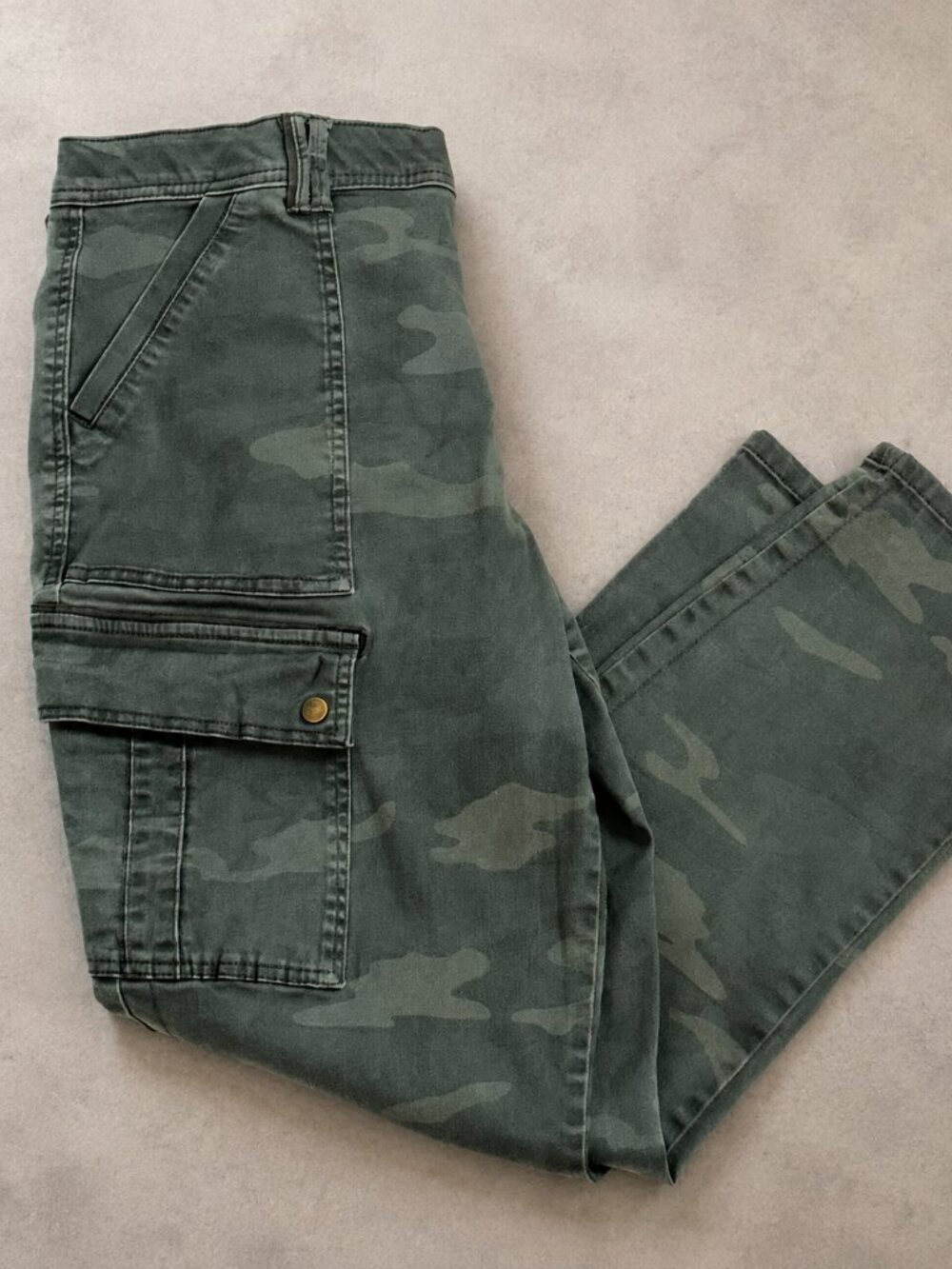Democracy Ab Solution Camo Cargo Pants Size 16 Green Straight Leg - Picture 7 of 9